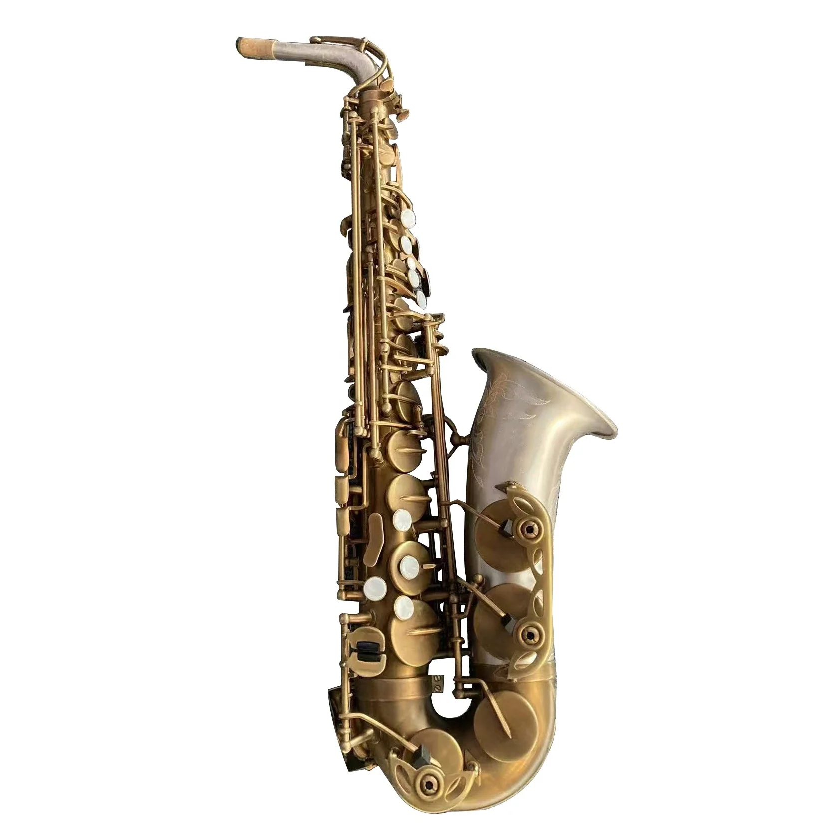 Eb Alto Saxophone Premium Instrument With Sterling Silver Bell And Neck Woodwind Instrument For Band Performers Players