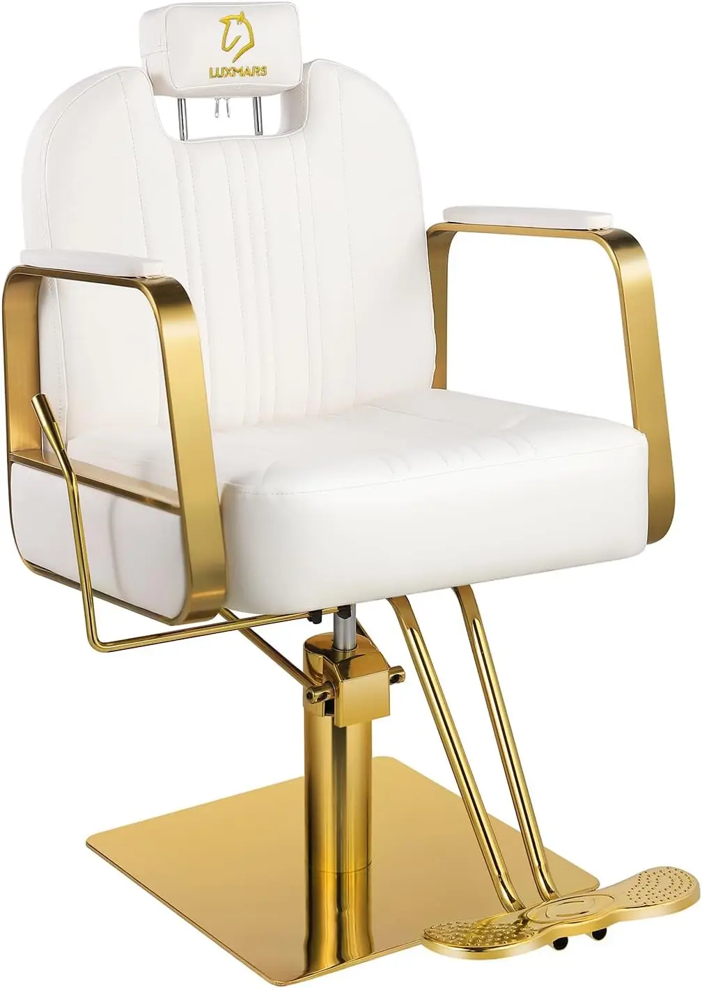 Silla hidráulica para salón de belleza, equipo para Spa, carga máxima de 440 libras, color blanco