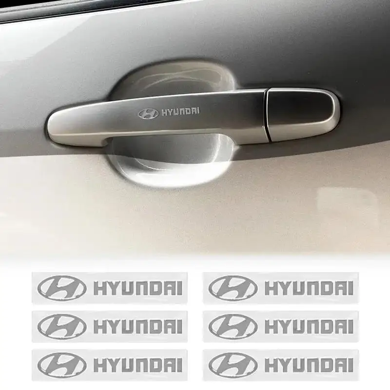 

Hyundai Car Metal Emblem Wiper Stickers Reflective Decor Decals for Tucson Solaris I30 Creta Ix35 I40 IX20 Veloster