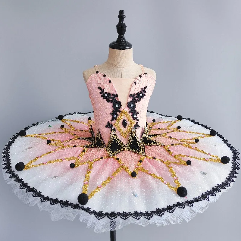 

Classic Professional Ballet Tutu Ballerina Party Dance Dress Girls Swan Lake Ballet Costume Pancake Elegant Princess Dancewear