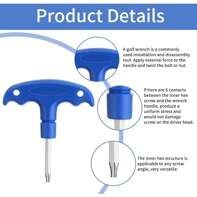 Golf T25 Torque Wrench Plastic Handle Club Head Adjustment for Weight Screw Shaft Adapter Driver Fairway Wood Golf Accessories