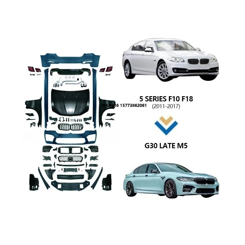 

Body Kits for 5 Series F10 F18 Auto Accessories Parts 2011-2017 Upgrade M5 G30 Style Front Bumper Rear Bumper Headlight