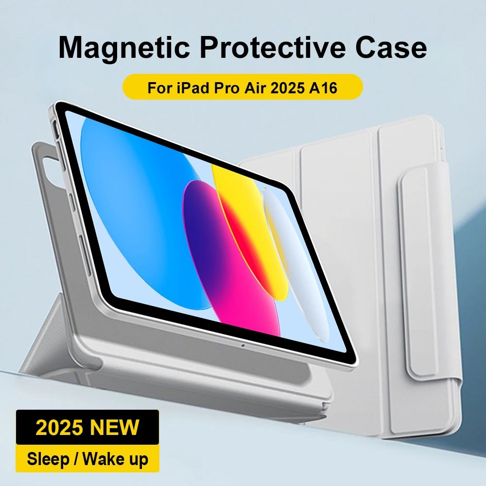 Magnetic Case For iPad A16 M3 2025 Pro 12.9 13 11 M2 M4 Air 11 5 4 10.9 10th 10 Generation Mini 6 7 Protective Cover Accessories