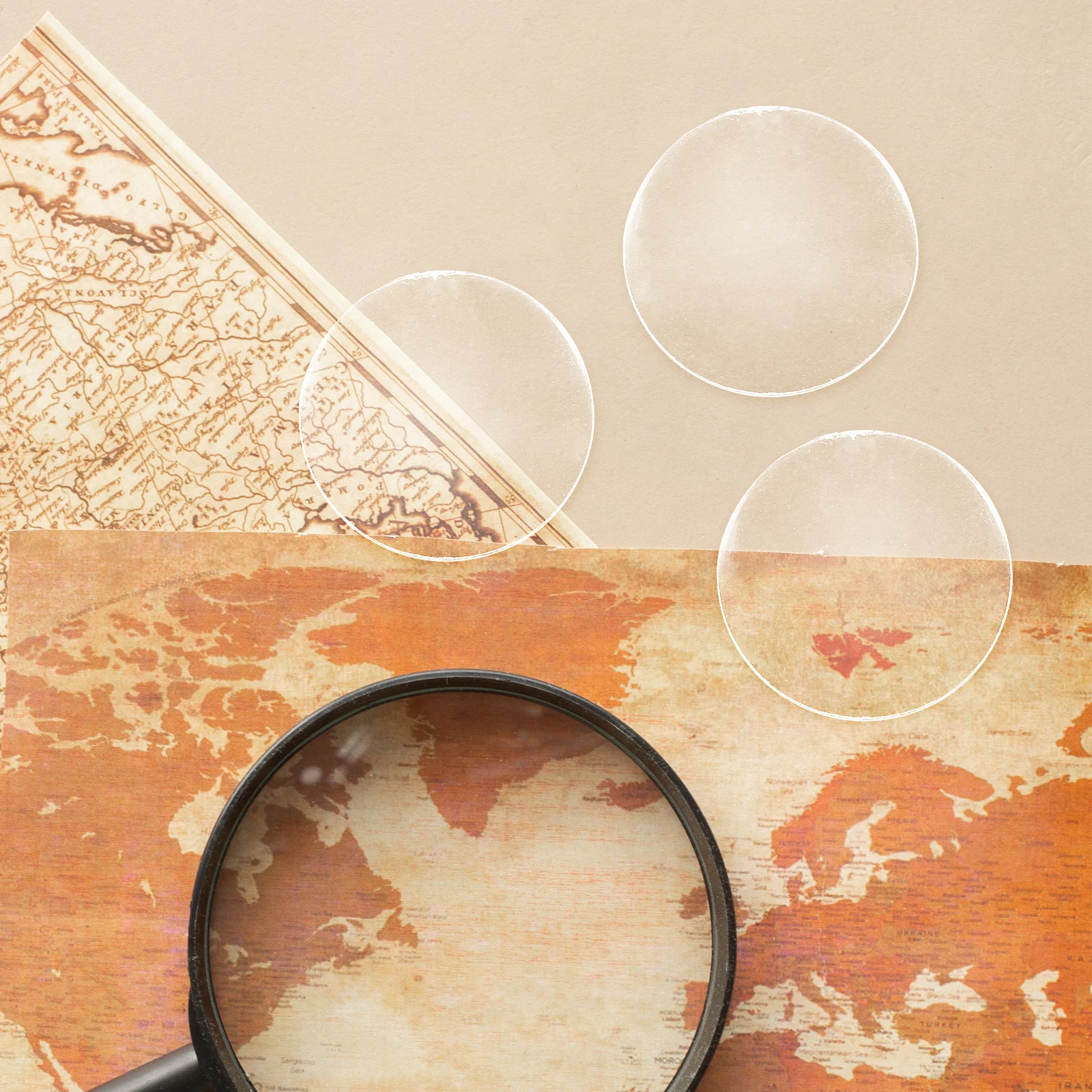 

10 Pcs Magnifying Lens Portable Magnifier Telescope Clear Acrylic Magnified Lenses Making