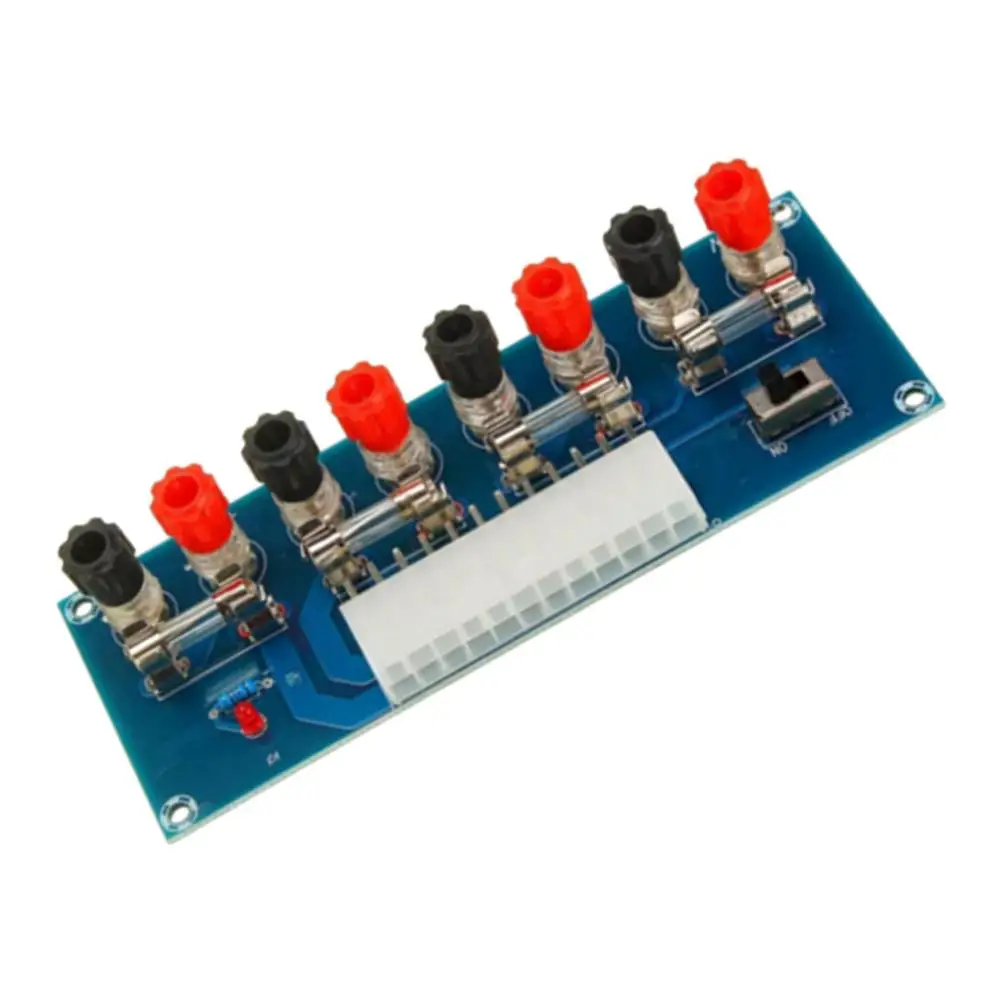 ATX Computer Power Supply Breakout Board 20 Pin Compatible Benchtop Module for DIY Electronic Labs