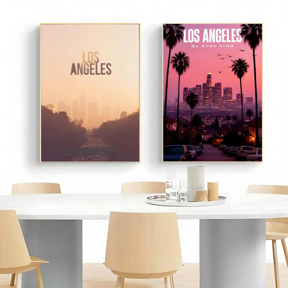 city glamorous L-Los Angeles Poster Wall Art Print Poster Decorative Mural Home Decor Gift Unframed