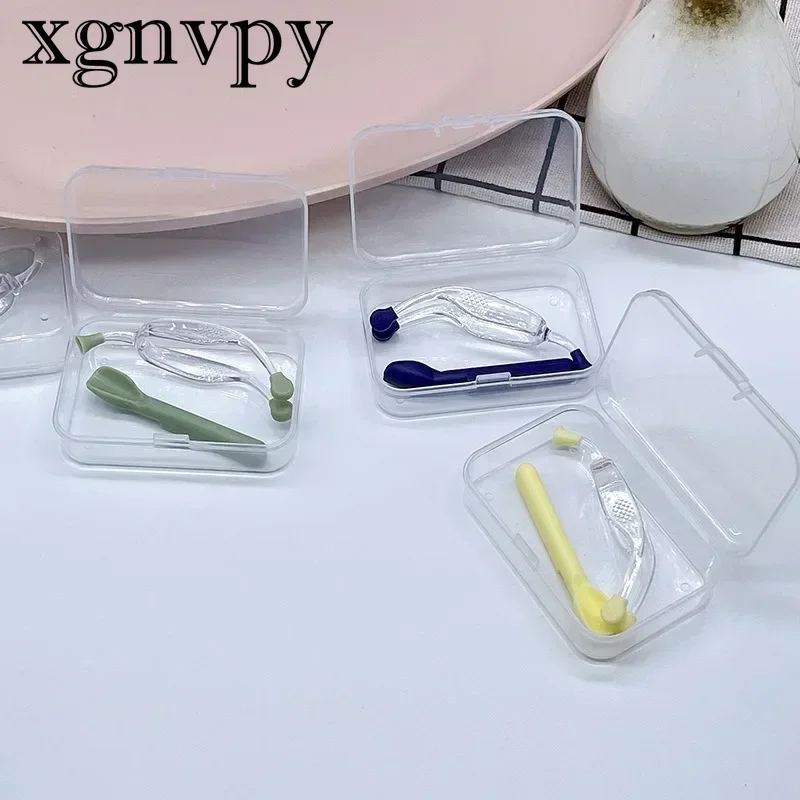 xgnvpy Portable Contact Lens Remover Contact Lens Tweezers Suction Rod Integrated Support Set