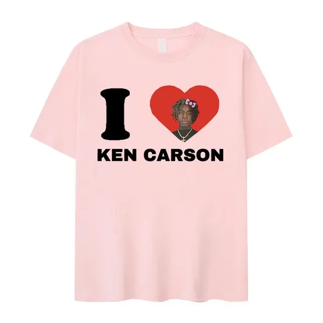 Ken Carson ICH Liebe Druck Grafik T Shirts Männer Frauen Baumwolle Mode Top Hülse T-shirt Übergroßen Harajuku T-shirt Streetwear – Detail 5