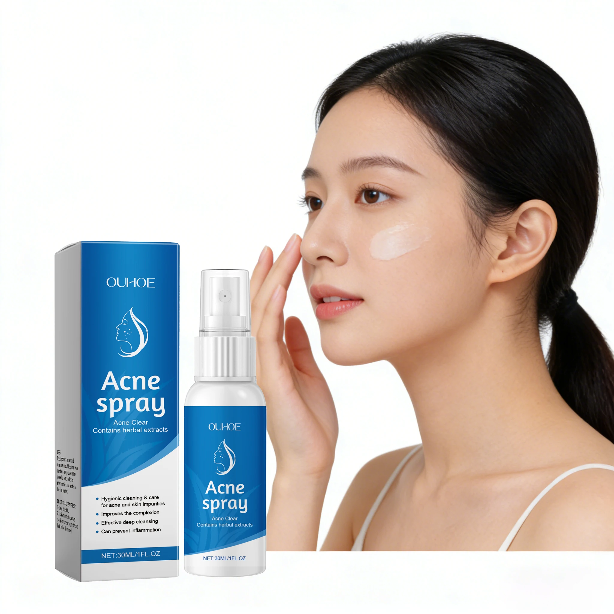 30ML Herbal Soothing Face Spray Deep Nourishing Relief Discomfort Reduce Reness Moisturizing Refreshing Face Acne Care Spray