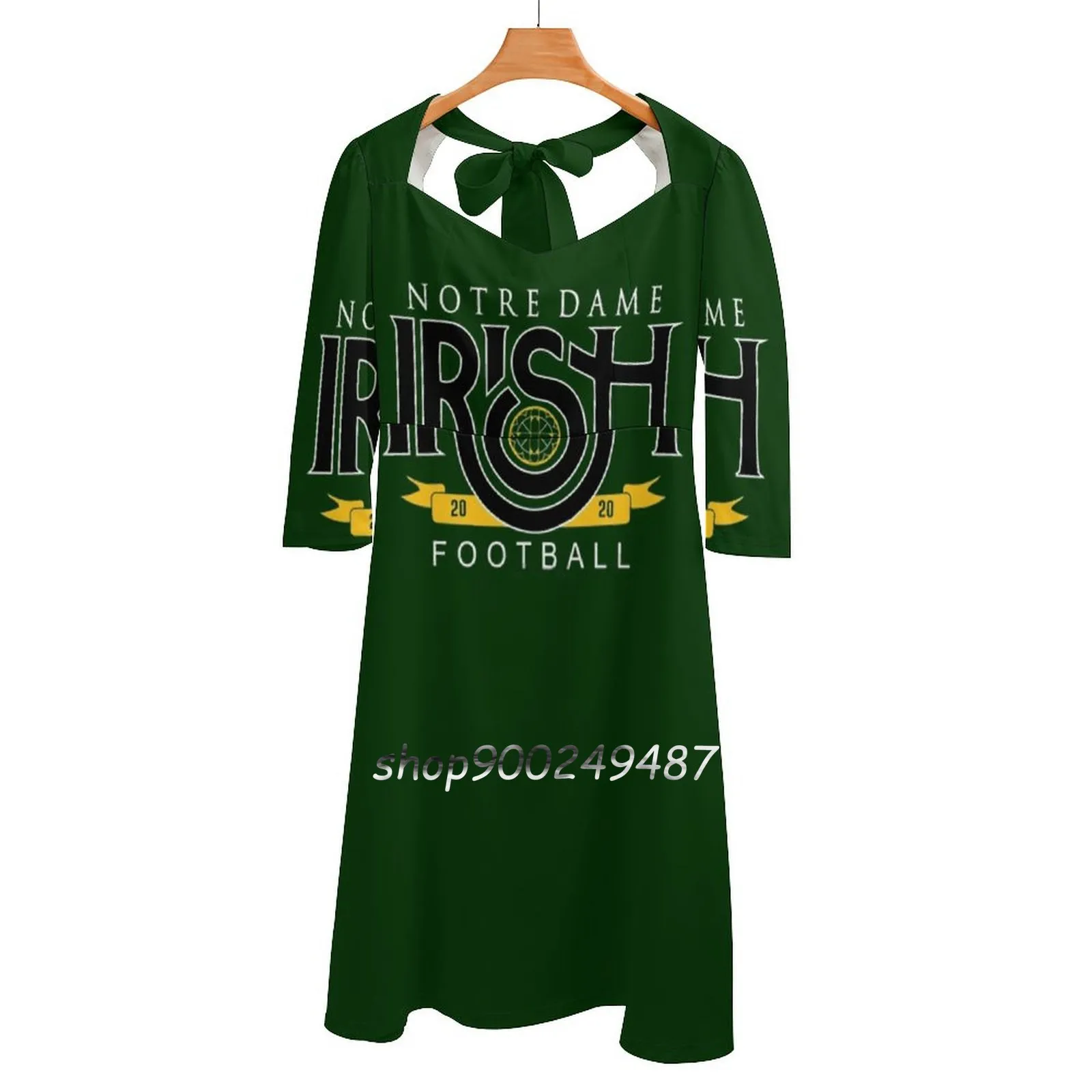 Notre Dame Irish Evening Party Dresses Midi Sexy Dress Female Sweet One Piece Dress Korean Notre Dame Irish Football Notre Dame