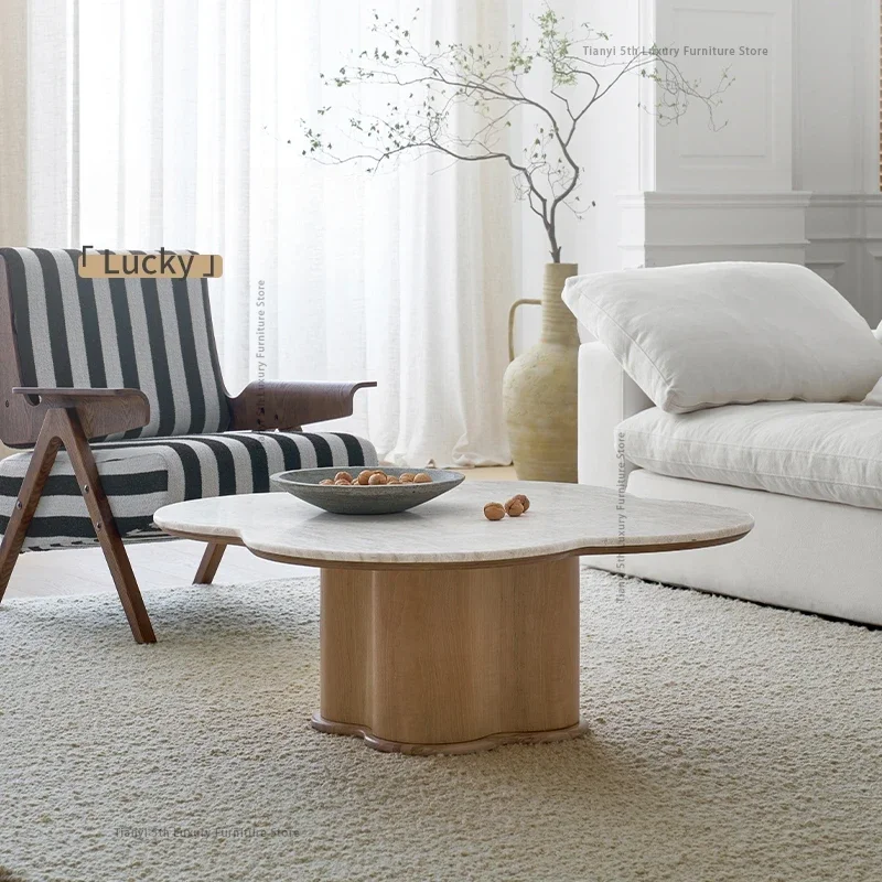 

Кофейные столики в стиле французского романтического дизайна, роскошные, в стиле ваби-саби, оригинальные, мраморные, для дома, Stolik Kawowy FYCT