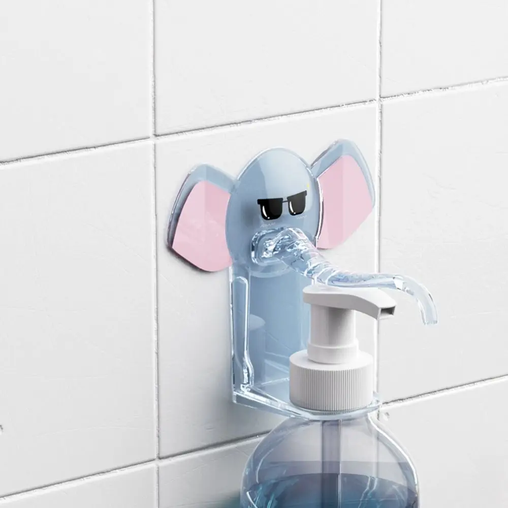 Cute Bathroom Shower Gel Elephant Shelf Punch-free Fun Wall Hanging Shampoo Rack Cartoon Rust-proof Hand Sanitizer Stand