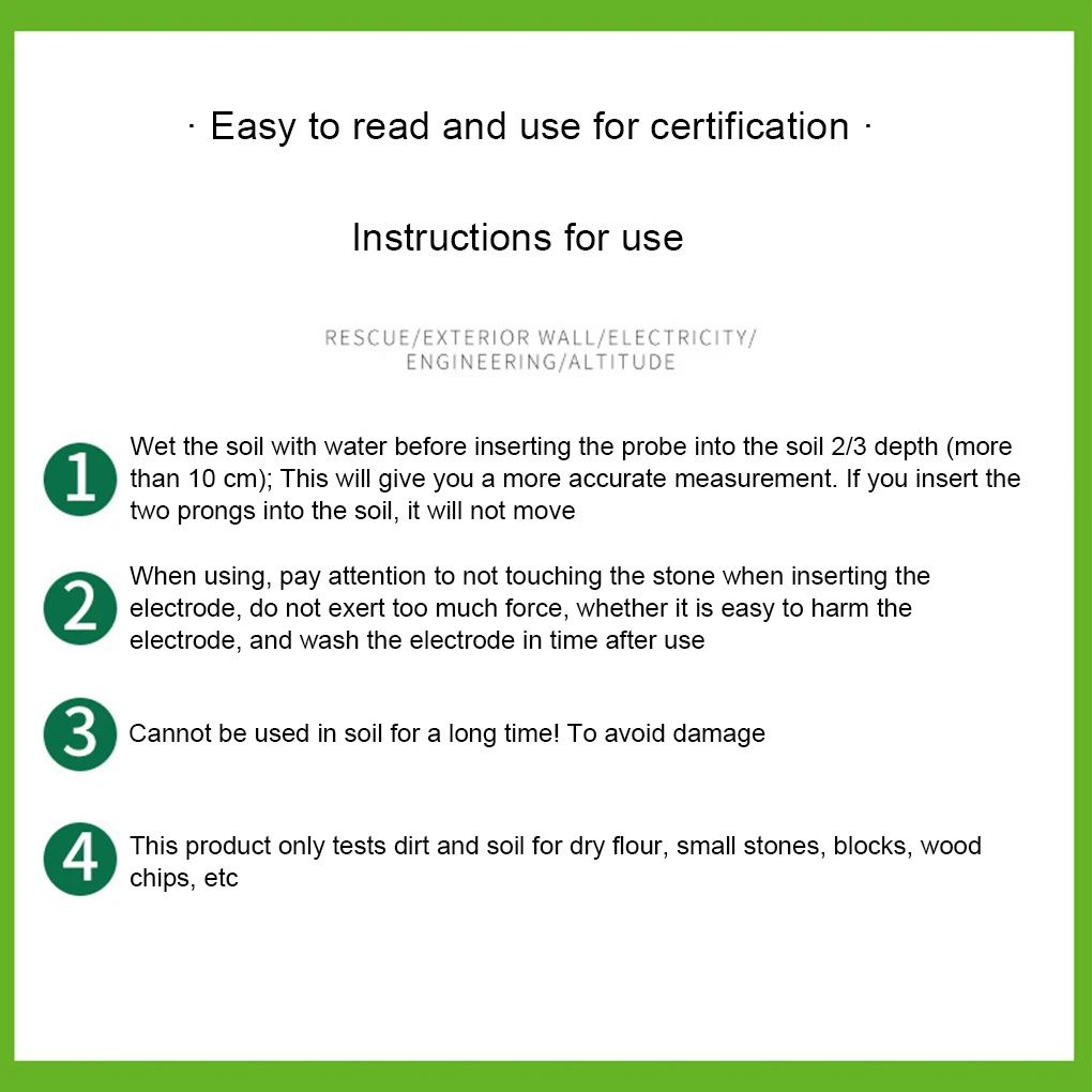 قراءات بيانات التربة الفورية مع مقياس رطوبة النبات بوعاء يُدخل مسبارًا ببساطة لمجموعة اختبار PH للتربة #4