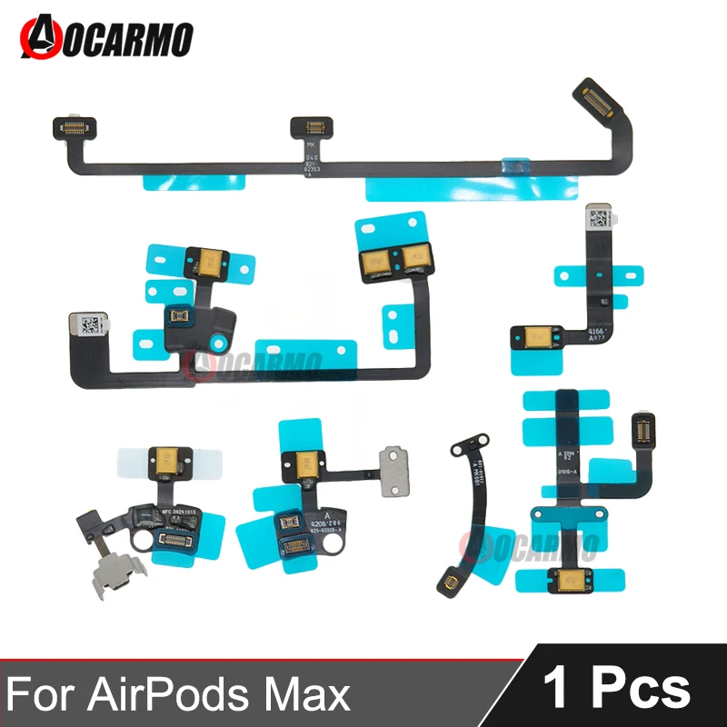 Aocarmo For AirPods Max A2096 Connect Flex Cable Noise Cancelling Microphone Call Mic 821-01911-A Repair Part