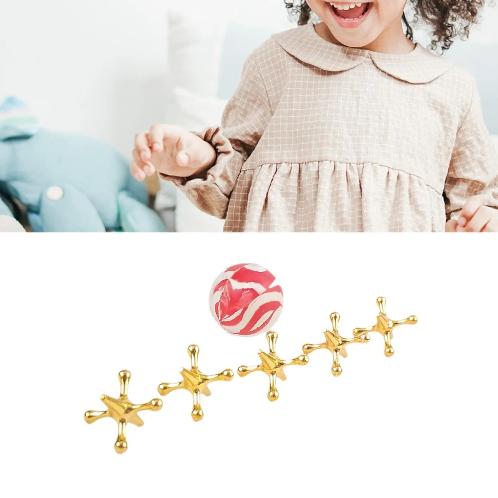 볼 잭과 탄력 있는 볼 게임이 포함된 혁신적인 잭 게임 게임 상금 세트 가족 게임 어린이를 위한 복고풍 빈티지 보드 게임