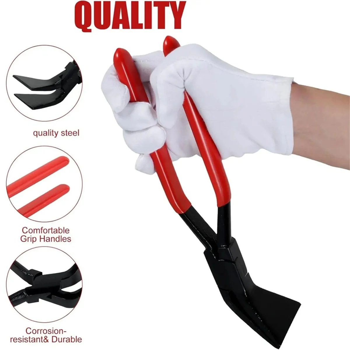 

AA25 2PcsBender Hand Tool Sheet Metal Bender Hand Tool Cutters Benders Pliers for Metalworking Flattening Roofing Auto Repair