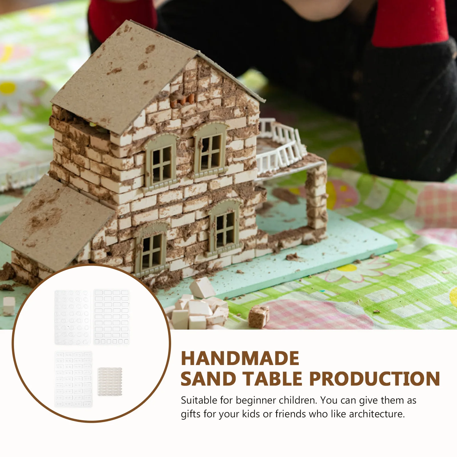 Baksteen Mold Set DIY Micro Landschap Materiaal Miniatuur Zandtafel Materialen Benodigdheden Bouwpakket Model Gereedschap