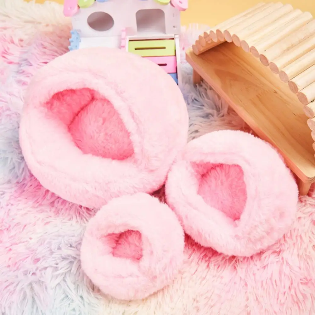 Bright Color Pet House Hamster Nest Cozy Small Pet Cave for Guinea Pigs Hedgehogs Rabbits Soft Fleece Sleeping House for Small