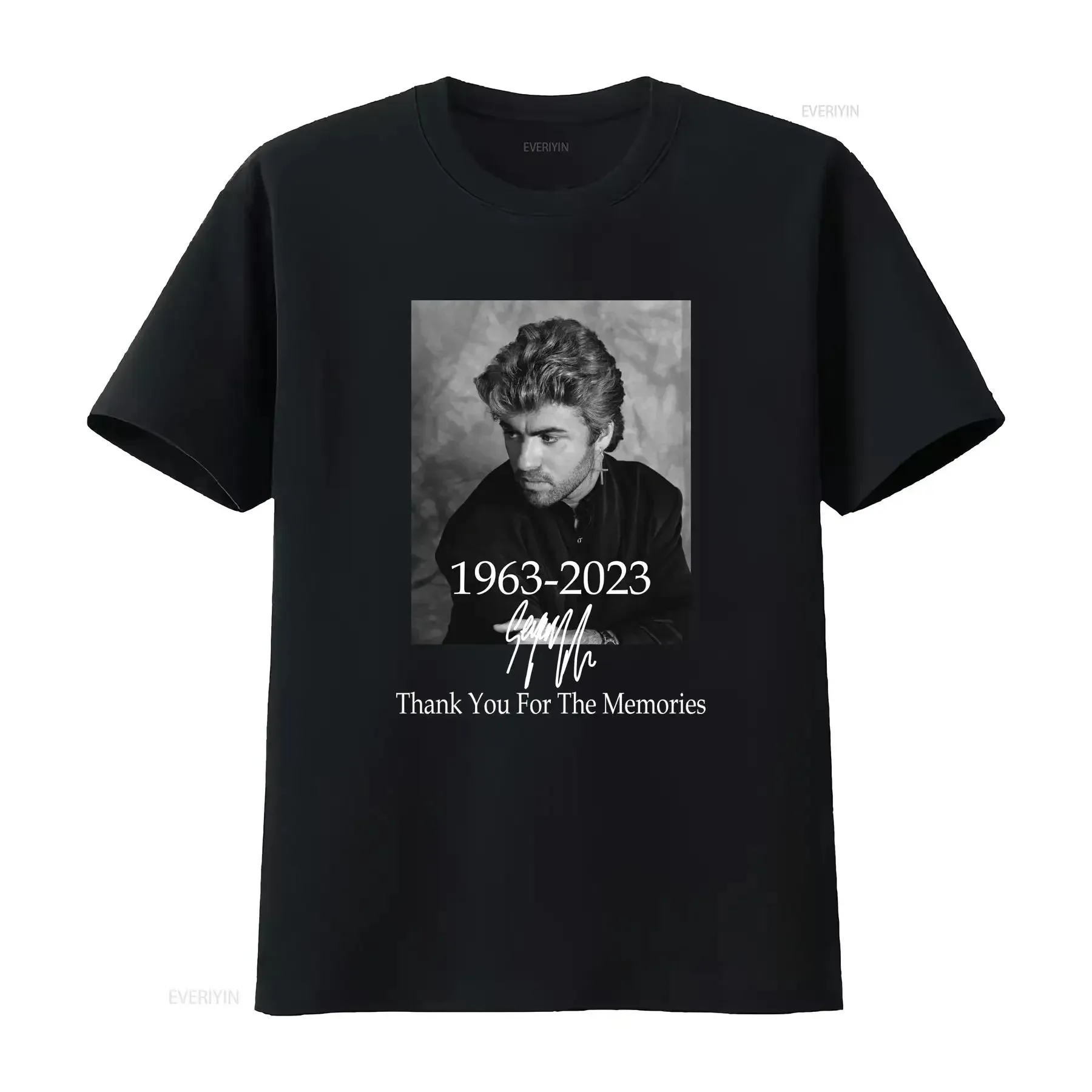 

George Michael Thank You 1963 2023 T shirt For 1G04 vintage Washed Breathable Slightly Versatile Stylish streetwear Stretched