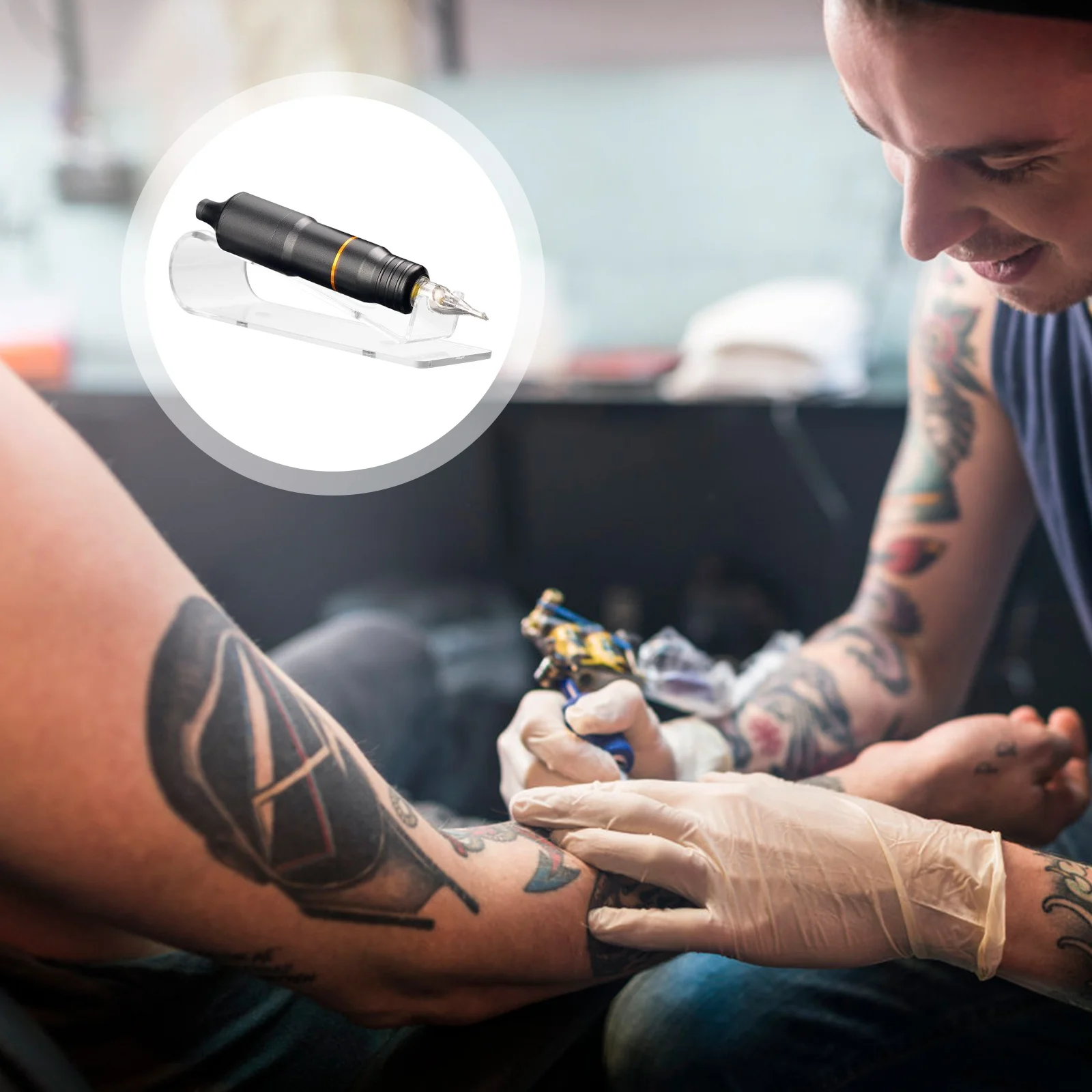 

Tattoo Coil Machine Acrylic Holder Transparent Multi-Functional Display Bracket Tattoos Machine Holder Display Rack