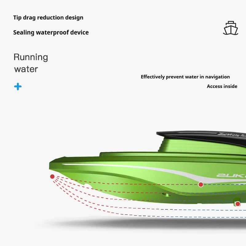 เรือบังคับขนาดเล็กรุ่นใหม่เรือบังคับอิเล็กทรอนิกส์ความเร็วสูงพร้อมไฟ LED ของเล่นสำหรับการแข่งขันของเด็ก