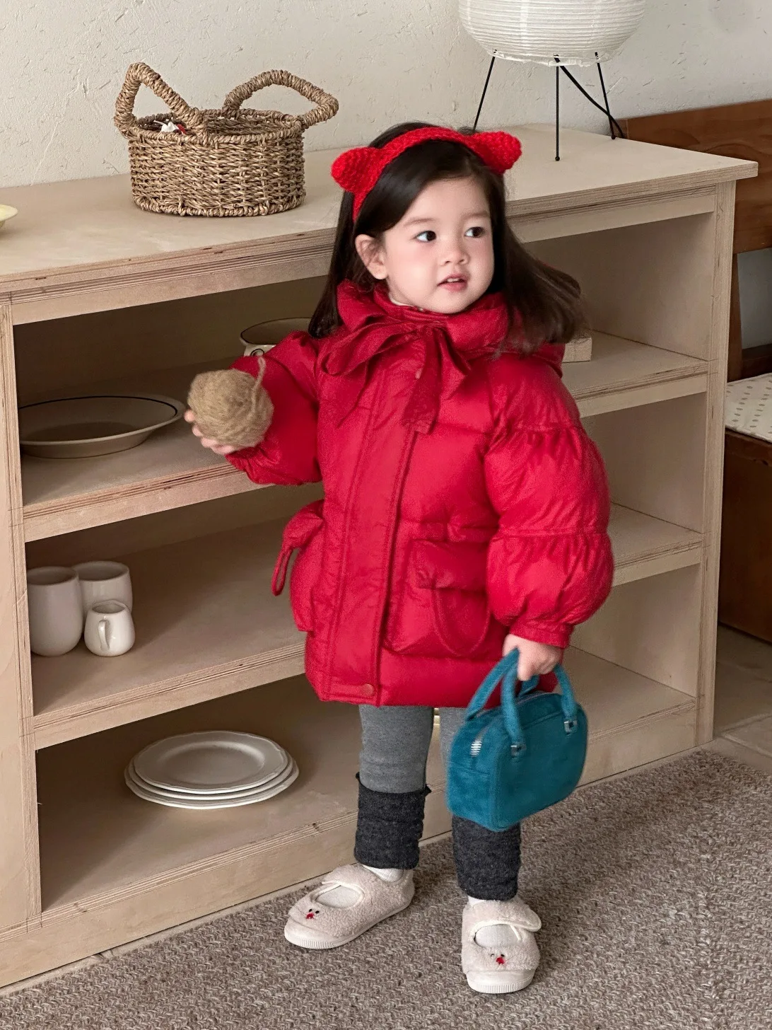 2025 Winter New Baby Cotton Padded Jacket Infant Girls Warm Hooded Coat Plus Velvet Thick Toddler Windproof Quilted Jacket