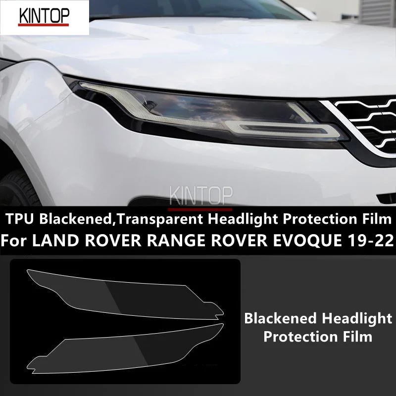 

For LAND ROVER RANGE ROVER EVOQUE 19-22 TPU Blackened,Transparent Headlight Protective Film, Headlight Protection,Modification