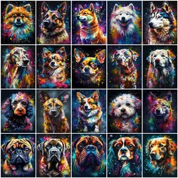 EverShine 2024 New Collection Diamond Embroidery Dog Animal Full Drill Paintings With Rhinestone Sale Mosaic Colorful Wall Decor