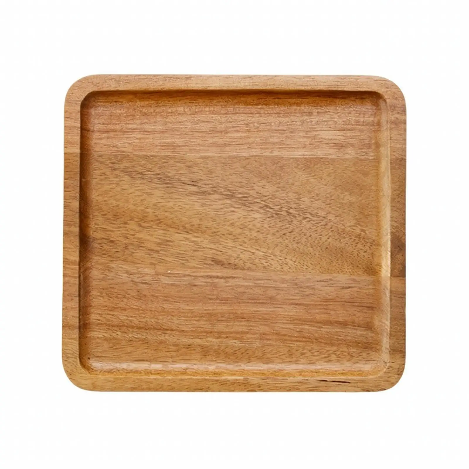Kitchen Cutting Board Acacia Wood Serving Tray with Raised Edge for Bread Pastry