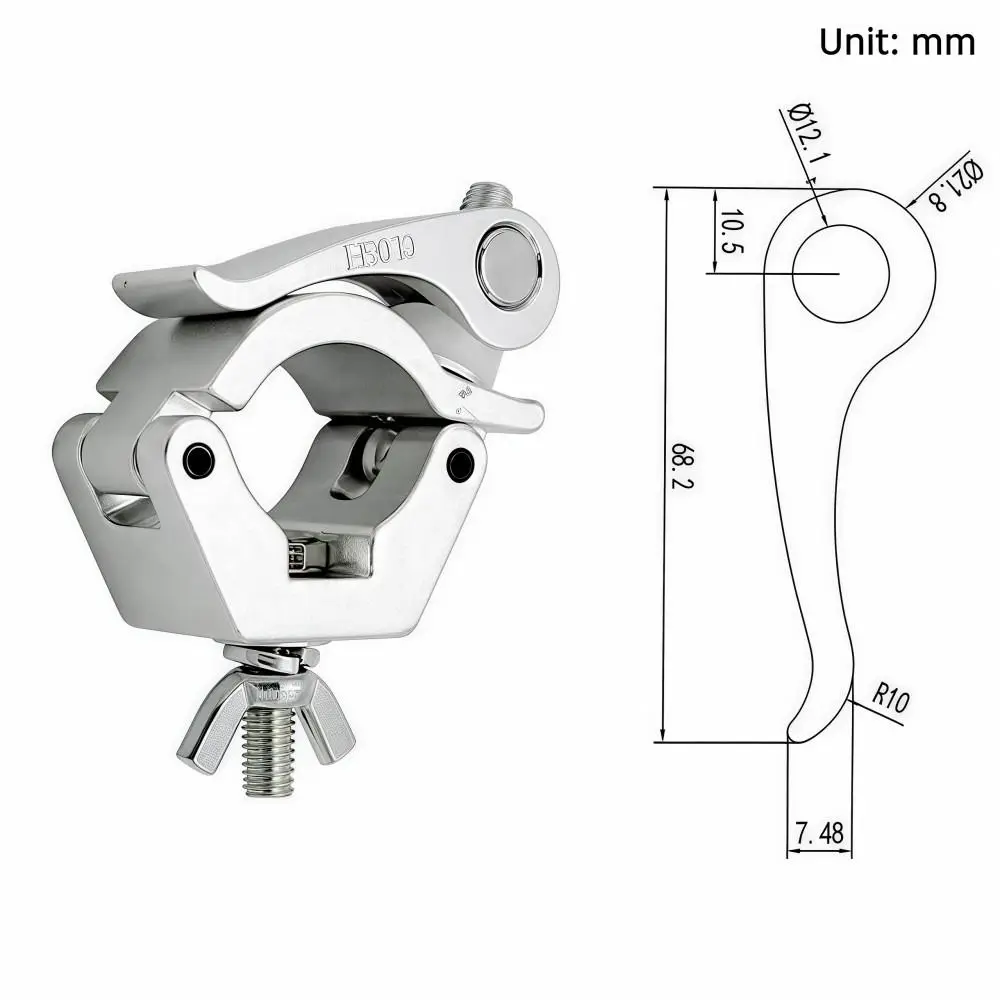 Quick Release Stage Lights Truss Clamp Clip Bracket 28-35mm 48-51mm DJ Light Clamps Sturdy Aluminum Alloy Fixing Clip
