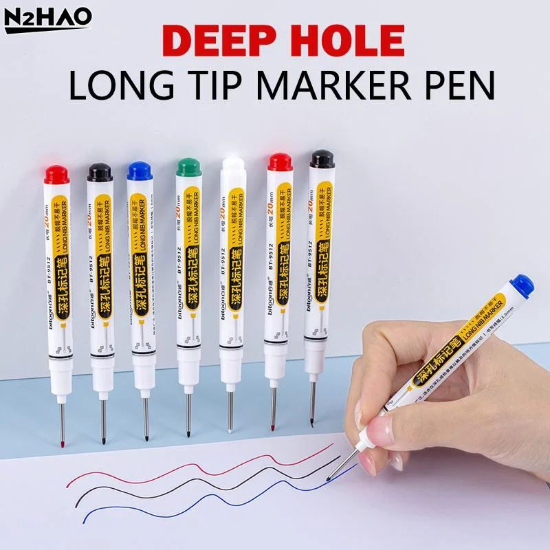 

Sturdy Construction Pen High-Performance 72 Hours Deep Reach Pen Waterproof Marker for Construction and Drilling Applications