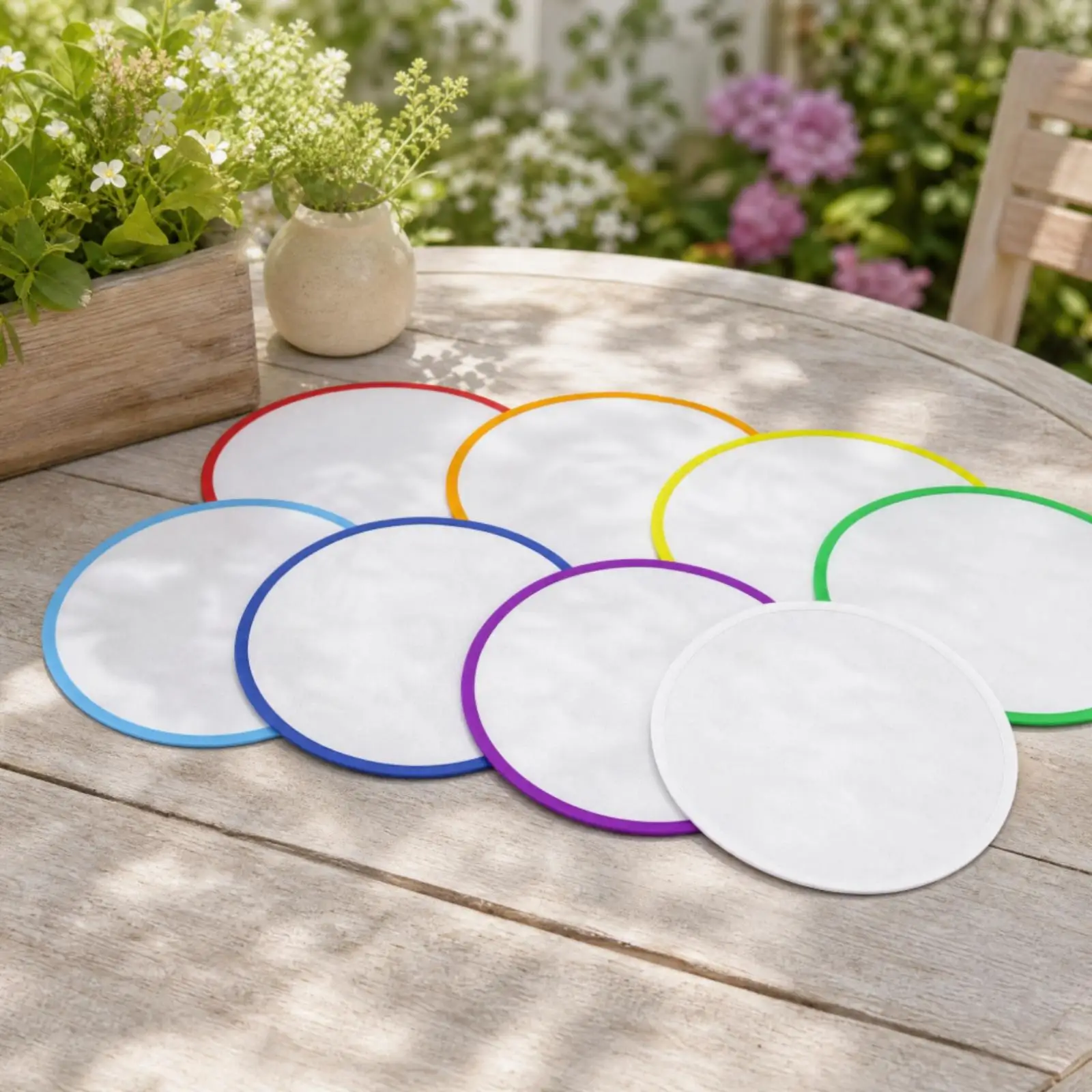 8 Pieces Foldable Flying Disc Lightweight Toy Flexible for Park, Group Games