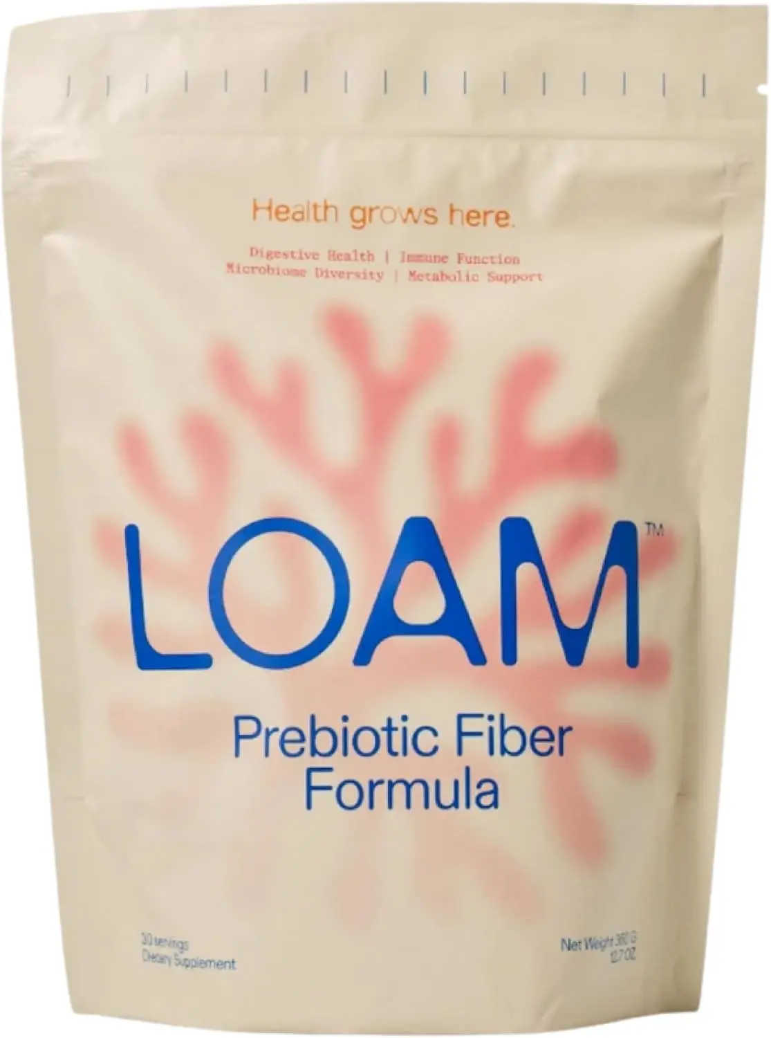 6-in-1 Prebiotic Fiber Powder, Soluble Fiber Blend, Easy Mix Dietary Supplement, 12.7 oz