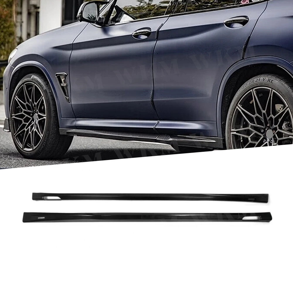 Dry Carbon Fiber Side Bumper Side Skirts Apron Extension Lip Spoiler Bodykit Car Styling For BMW X3M F97 2022+ FRP