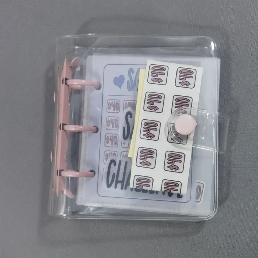 Mini raccoglitore per risparmio di denaro PVC $ 150/300/500/1000 Mini raccoglitore economico resistente allo strappo colorato sfide di risparmio libro per bambini