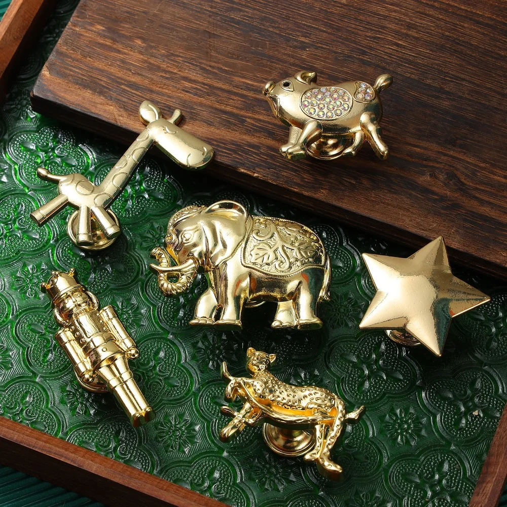 Animal Shape Zinc Alloy Handles Furniture Kitchen Handle Drawer knobs Door Knob for Cabinet and Cupboard Dresser Drawer Knobs