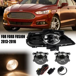 Front Bumper Fog Lamp Upgrade Kit FOR Ford Fusion 2013/2014/2015/2016 Version Additional Foglight Set