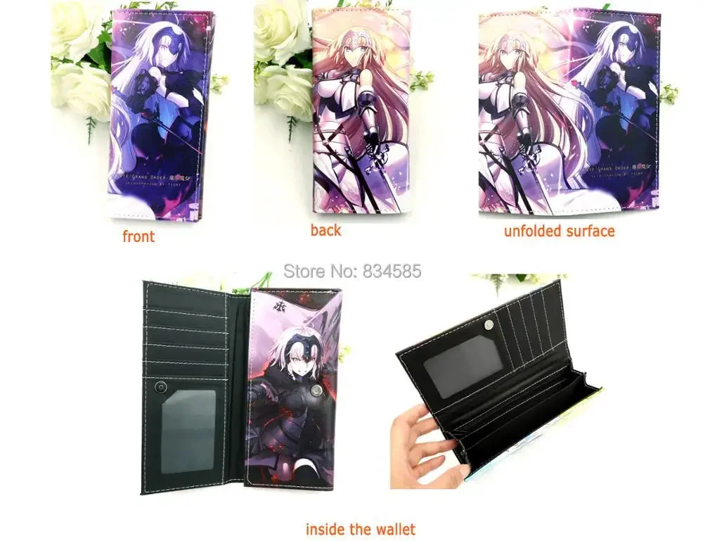 Fate/Grand Order FGO Alter Okita Anime Long Women Wallets Fate/Stay Night Money Clip Men Card Holders Purse