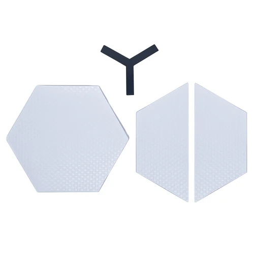 Imagen 2 del producto Almohadilla de tracción de Surf transparente hexagonal, almohadilla de cubierta semitransparente para tabla de Surf, accesorios de Surf DIY