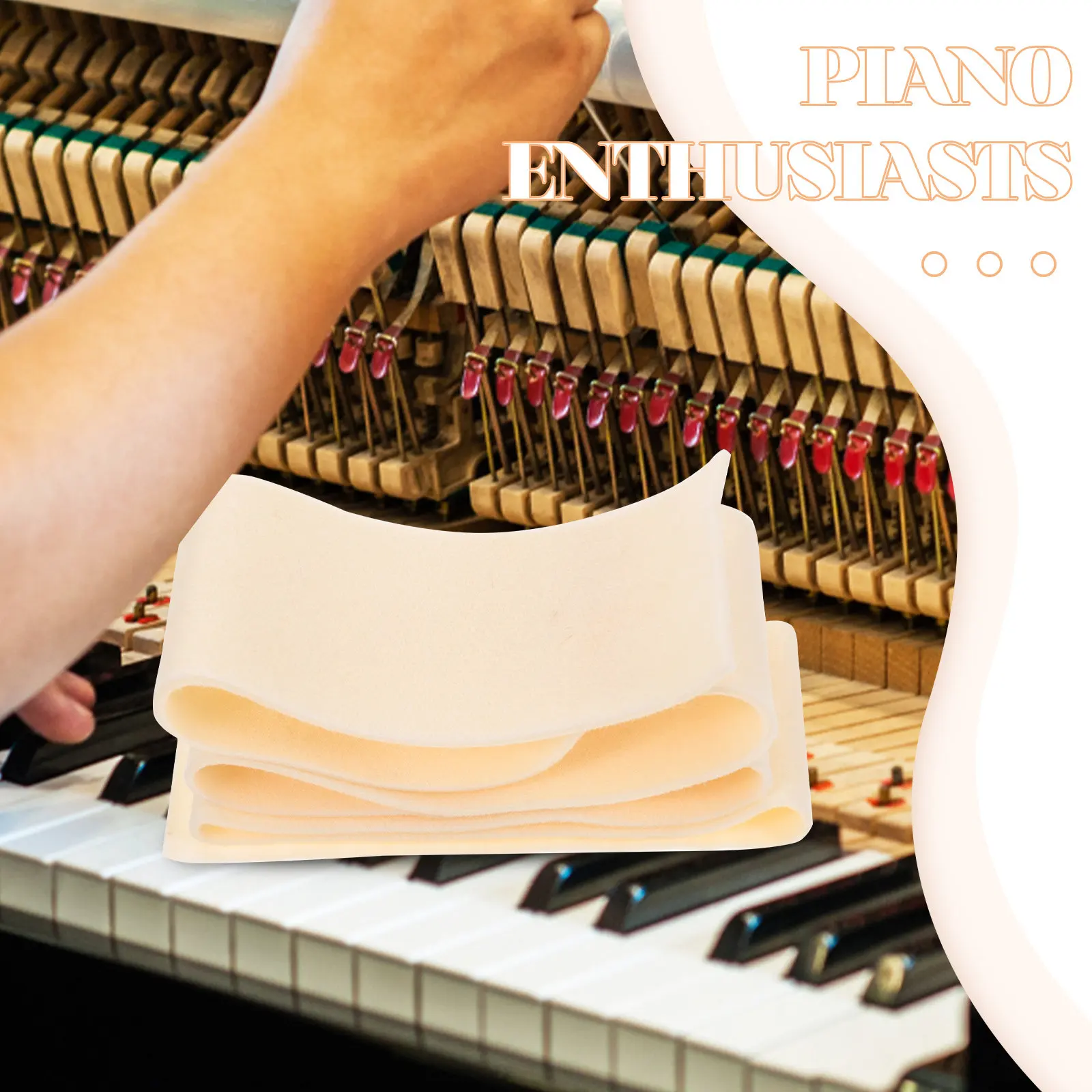 

1 рулон войлочной ленты для настройки пианино: высокая прочность, простой дизайн для надежной работы, креативный инструмент для глушения звука, сменный войлок.