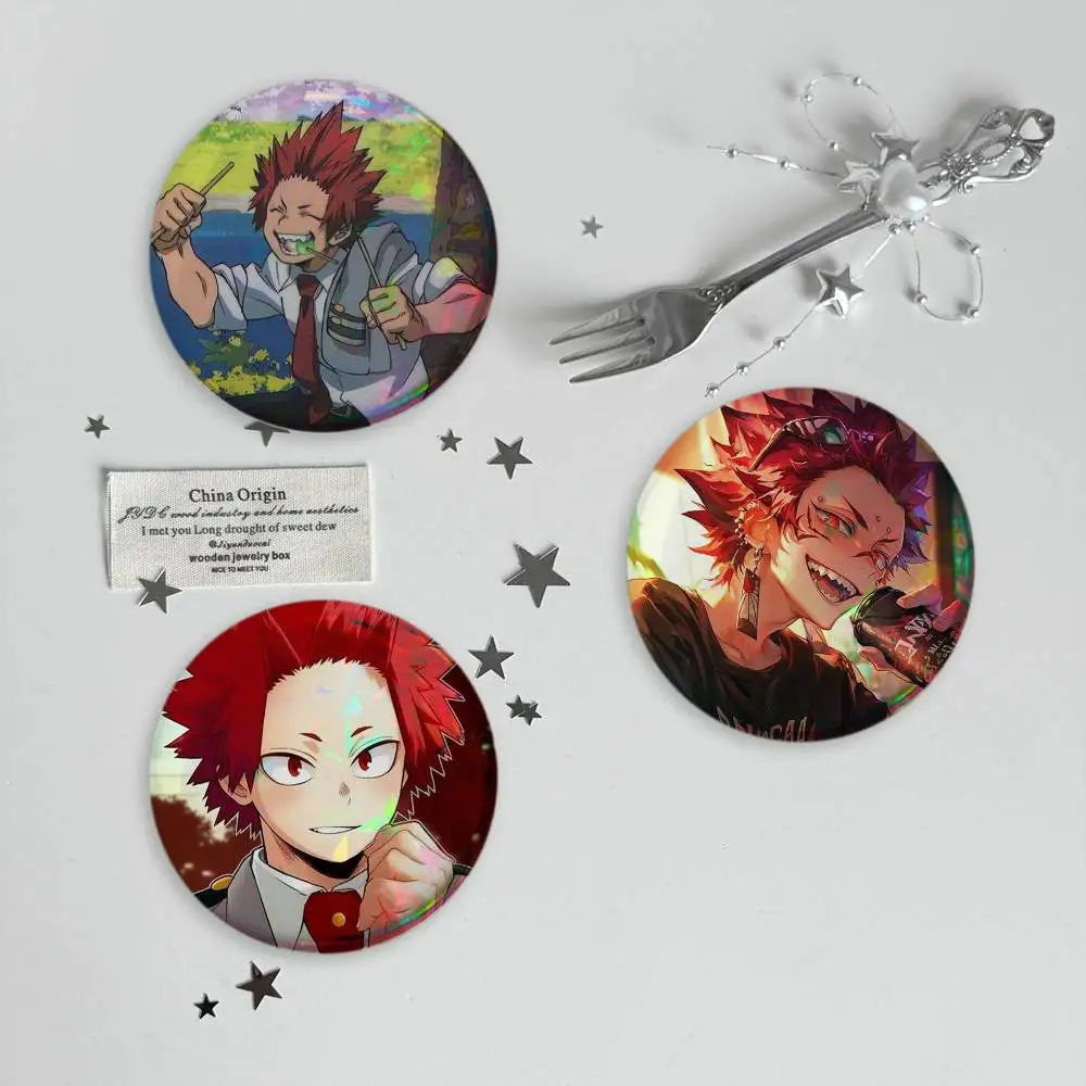 Cartoon Character Eijiro Kirishima Brooches Cartoon Badge Pins Backpack Hat Accessories Friend Gift