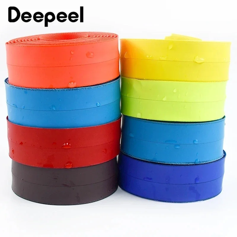 2Yards Deepeel 5# PU Nylon Waterproof Zipper Coil Color Reverse Zip for DIY Garment Jacket Outdoor Bags Sewing Accessories