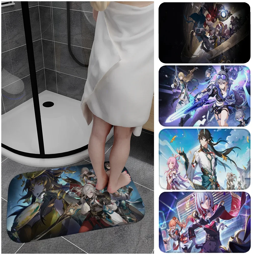 

1 шт. Honkai Star Rail напольный коврик для входной двери прямоугольный противоскользящий домашний мягкий коврик для переднего помещения и уличного коврика бытовые ковры