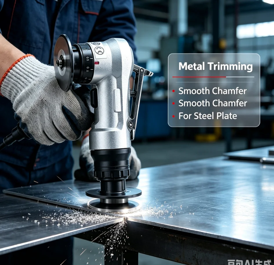 Mini Pneumatic Chamfering Machine 45 Degree Portable Handheld Grinder for Inner Hole and Edge Deburring Beveling Machine