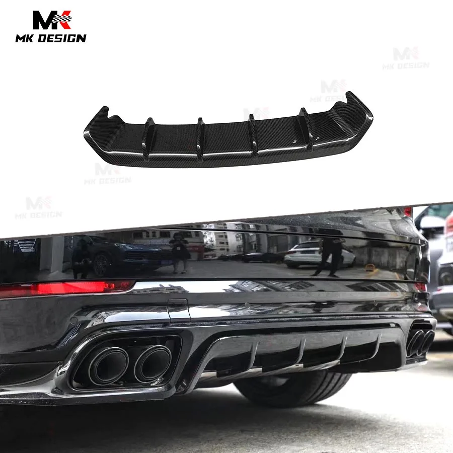 

Carbon Fiber TKT Style Rear Bumper Lip Spoiler Rear Diffuser for Porsche Cayenne GTS 958 2015-2018 Rear Lip Diffuser Car Styling