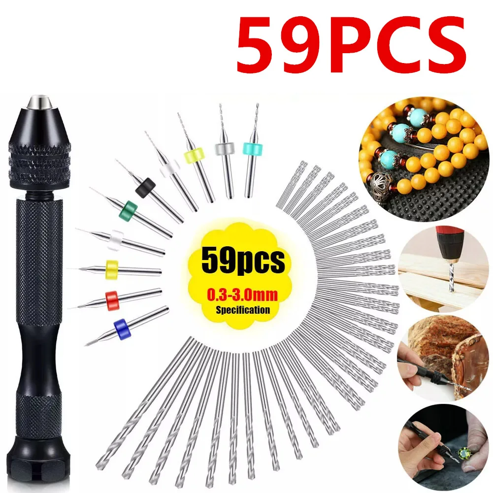 

Mini Drill Bits Set Pin Vise PCB Drill Twist Drill Punching Rotary Tool for Jewelry Wood Craft DIY Sculpture Drilling Bits Tools