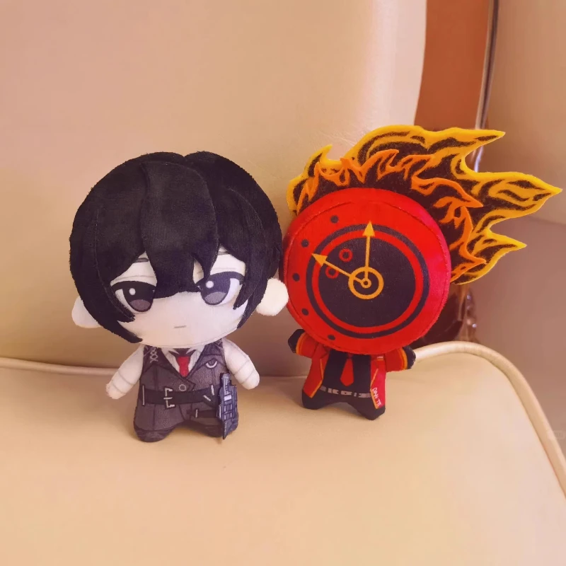 

Dante Clock Head Cotton Doll 10cm Game Character Plush Toy Cute Stuffed Plushie Keychain Gift For Fans Anime Collection