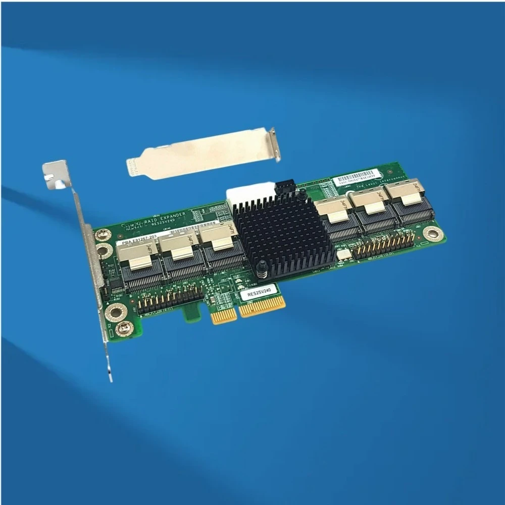 RES2SV240 24 Port 6Gbps SATA SAS Expander RAID Card Adapter PCIe Server Storage HDD SSD Hot-Swap Controller