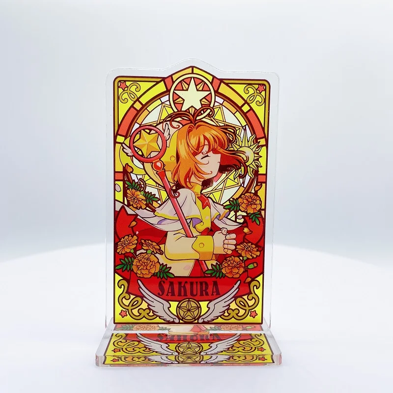 Anime Changing Sakura Peripheral Magic Card Girl Sakura Stand Color Window Quadratic Element Acrylic Animation Cartoon Gift