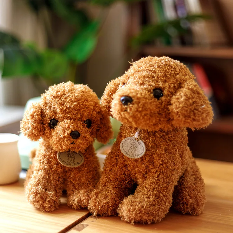 Lovely Curly Hair Teddy Dog Plush Toys Lucky Simulation Teddy Dolls Stuffed Soft  Animal Toy Kids Birthday Gifts